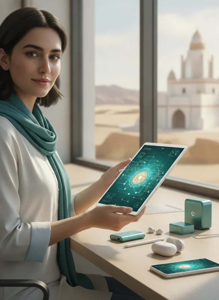 Clean modern travel-tech aesthetic, confident and connected mood,